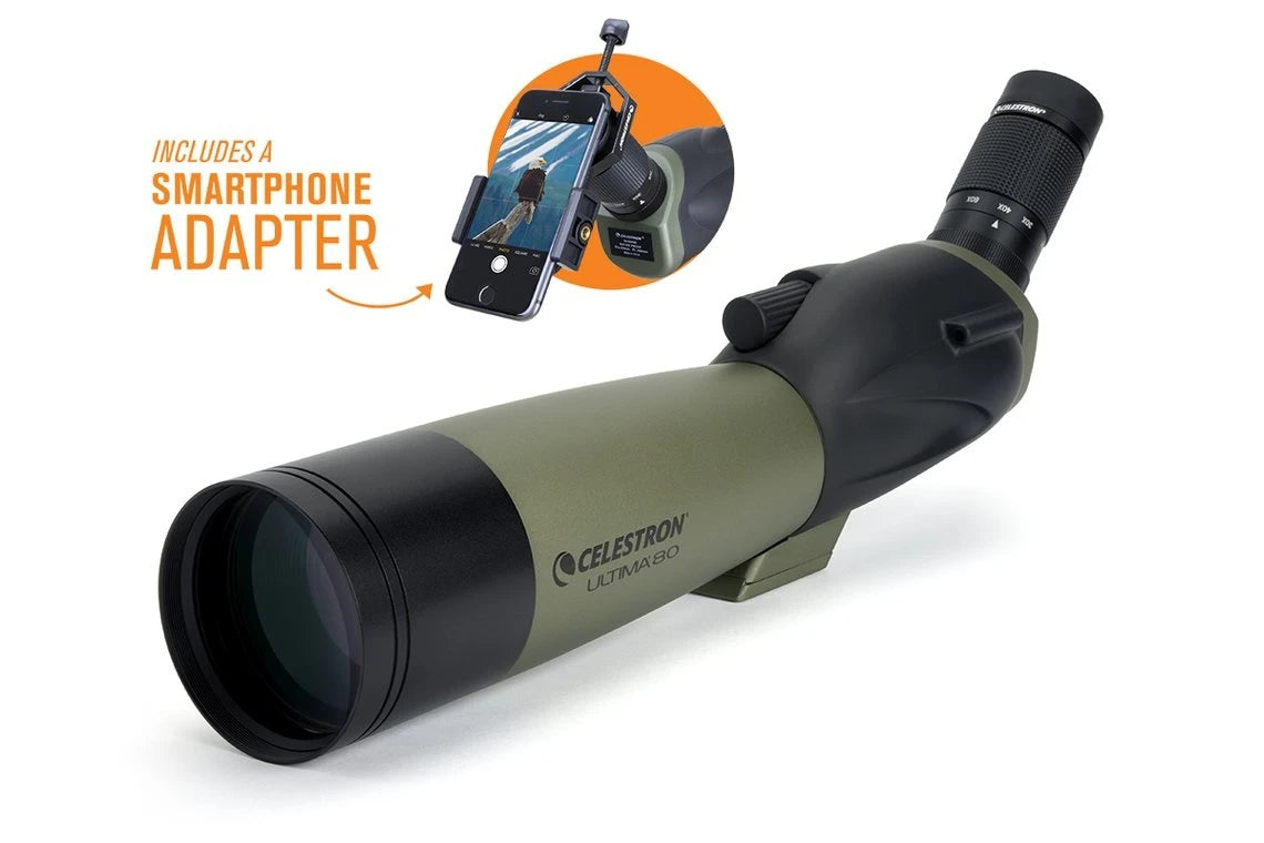 Celestron Ultima 80 - 45° with Smartphone Adapter