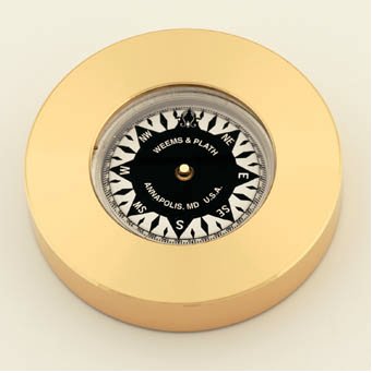 WEEMS & PLATH BRASS CHARTWEIGHT COMPASS - 1