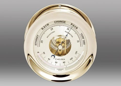 CHELSEA 4.5 SHIPSBELL NICKEL BAROMETER