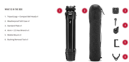 Peak Design Travel Tripod - Aluminum