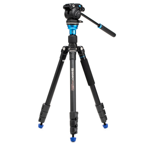 Benro S Pro Aero 2 PRO Aluminum Travel Video Tripod w/Flip Locks