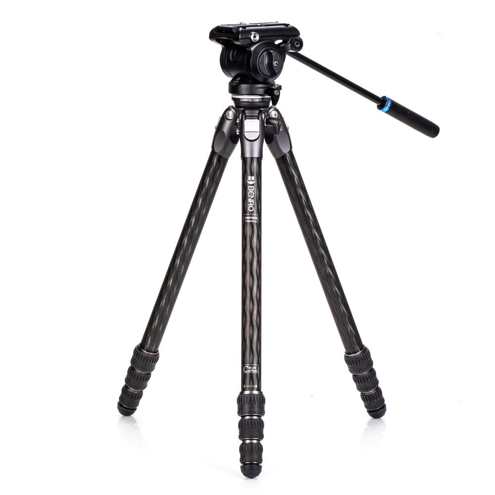 Benro Tortoise Columnless w/Leveling Base #2 Carbon Fiber TTOR24CLV+S4PRO, 4 sections