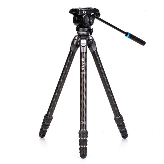 Benro Tortoise Columnless w/Leveling Base #2 Carbon Fiber TTOR24CLV+S4PRO, 4 sections