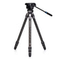 Benro Tortoise Columnless w/Leveling Base #2 Carbon Fiber TTOR24CLV+S4PRO, 4 sections