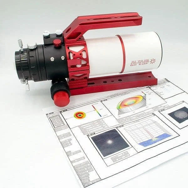 Altair 60mm F6 EDF V3 Refractor Interferometry test report green light