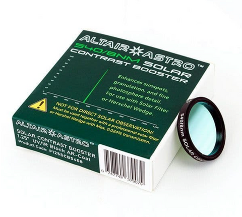 Altair Solar Contrast Booster Filter 8nm - 540nm Continuum 1.25"