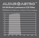 Altair Astro Premium 1.25" Luminance UVIR CCD Filter with AR Coating - 2