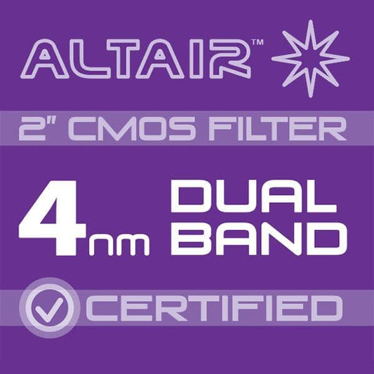 Altair DualBand ULTRA 4nm CERTIFIED CMOS Filter 2" w test report