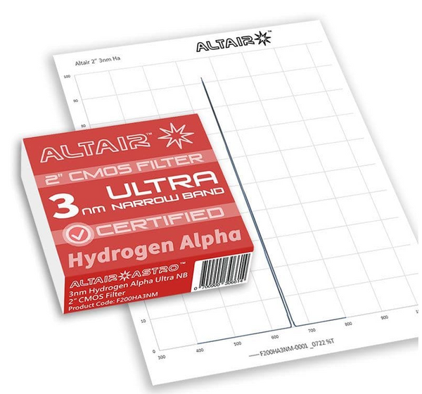 Altair ULTRA 3nm Ha Narrowband Filter 2" CERTIFIED - 1